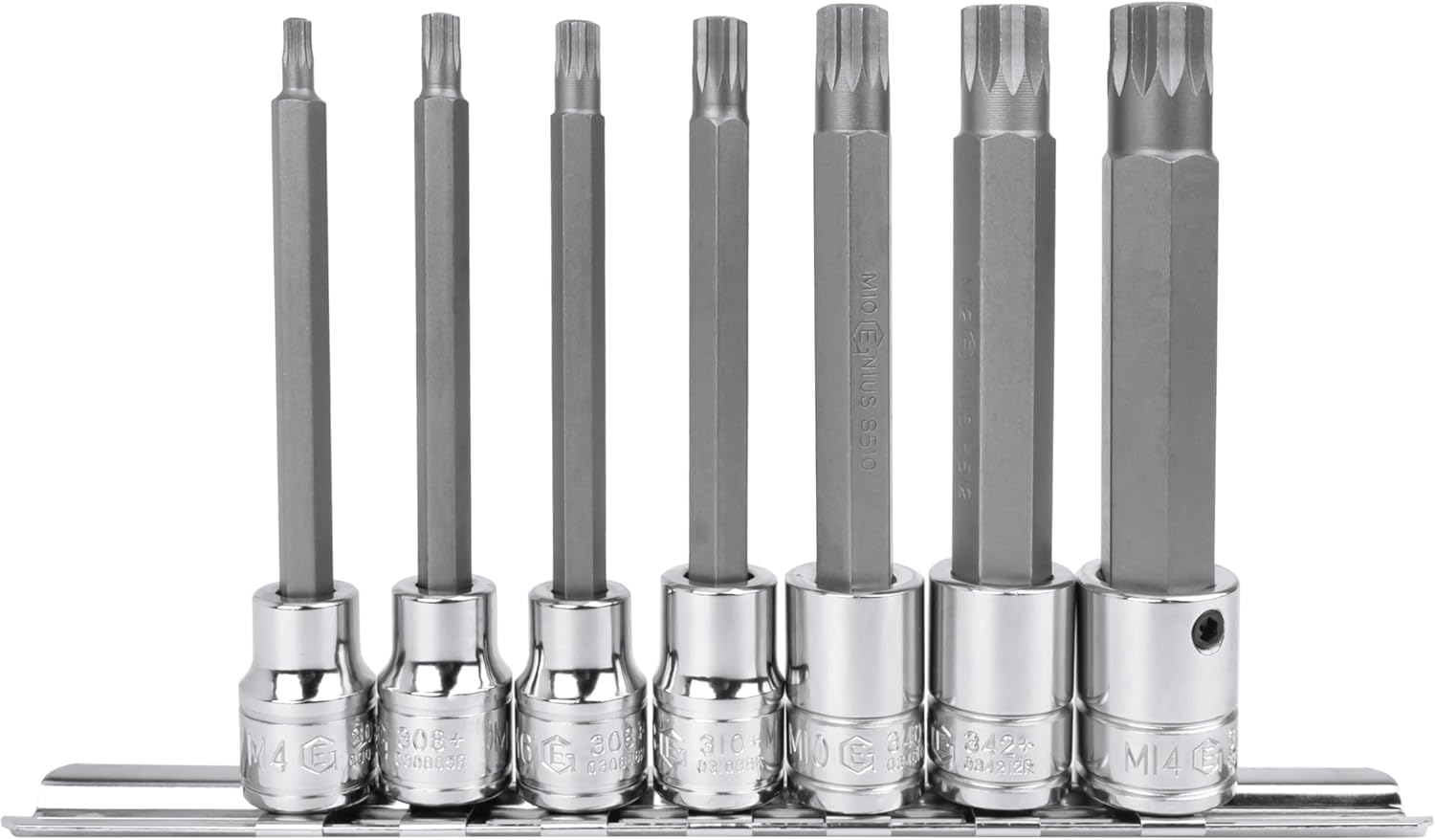 Genius Tools 7PC 3/8 Dr. Triple Square Bit Socket Set - BS-307ML