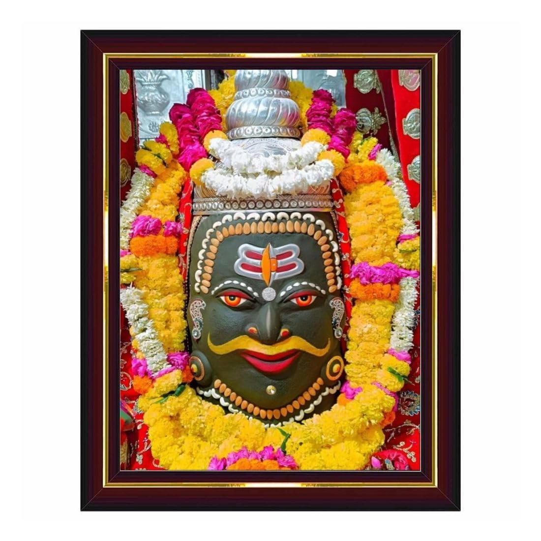 CDM Mahakal Wall Painting Framed Home Decor (Wood,Matte,Brown,Small Size,6 x 8 Inch) B209-image-35