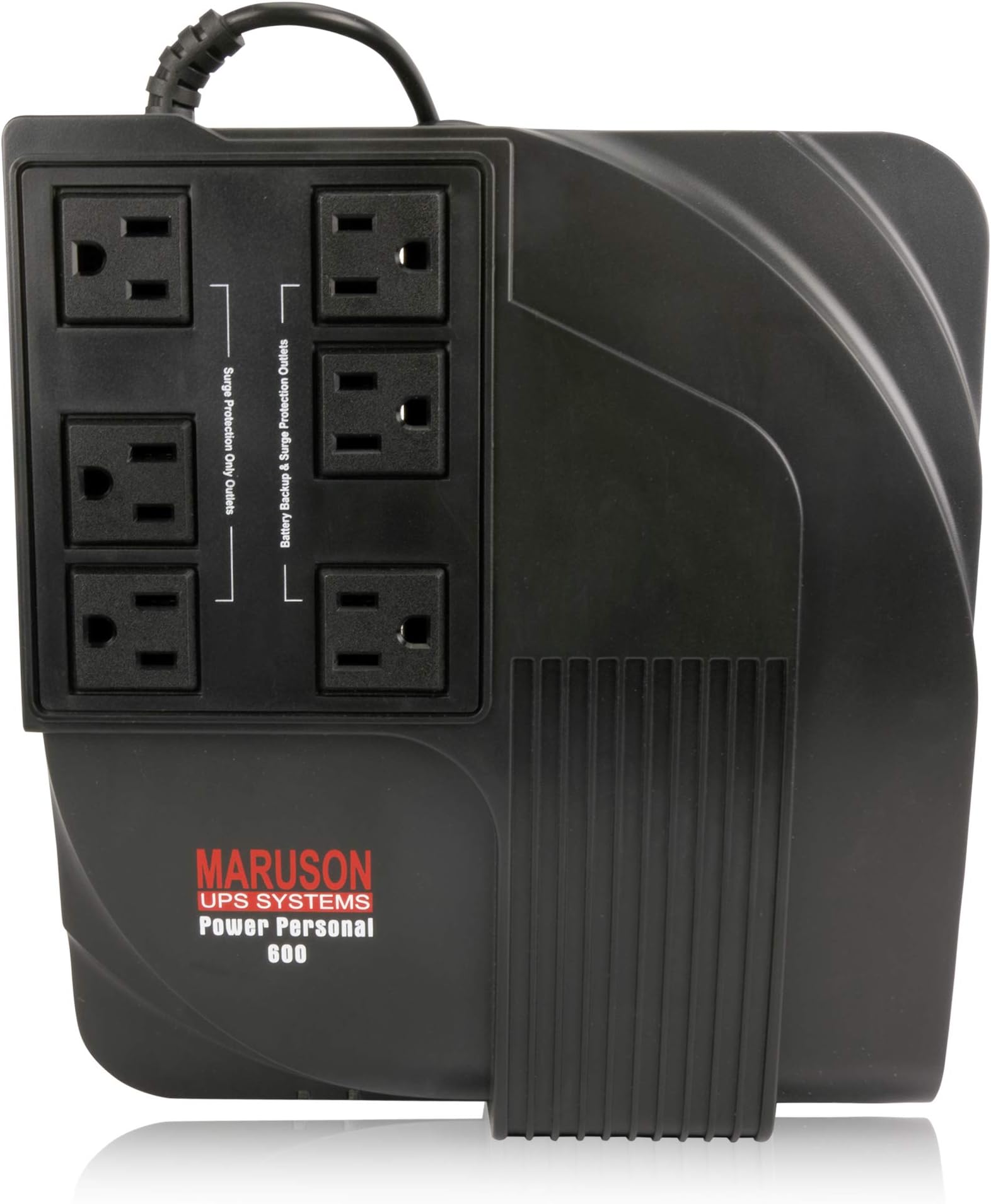 MARUSON 600VA/300W Standby UPS Battery Backup with 6 Outlets, Overload and Overcharge Protection, 860J Surge Protection, Status Indicators, UL Certified (POP-600)