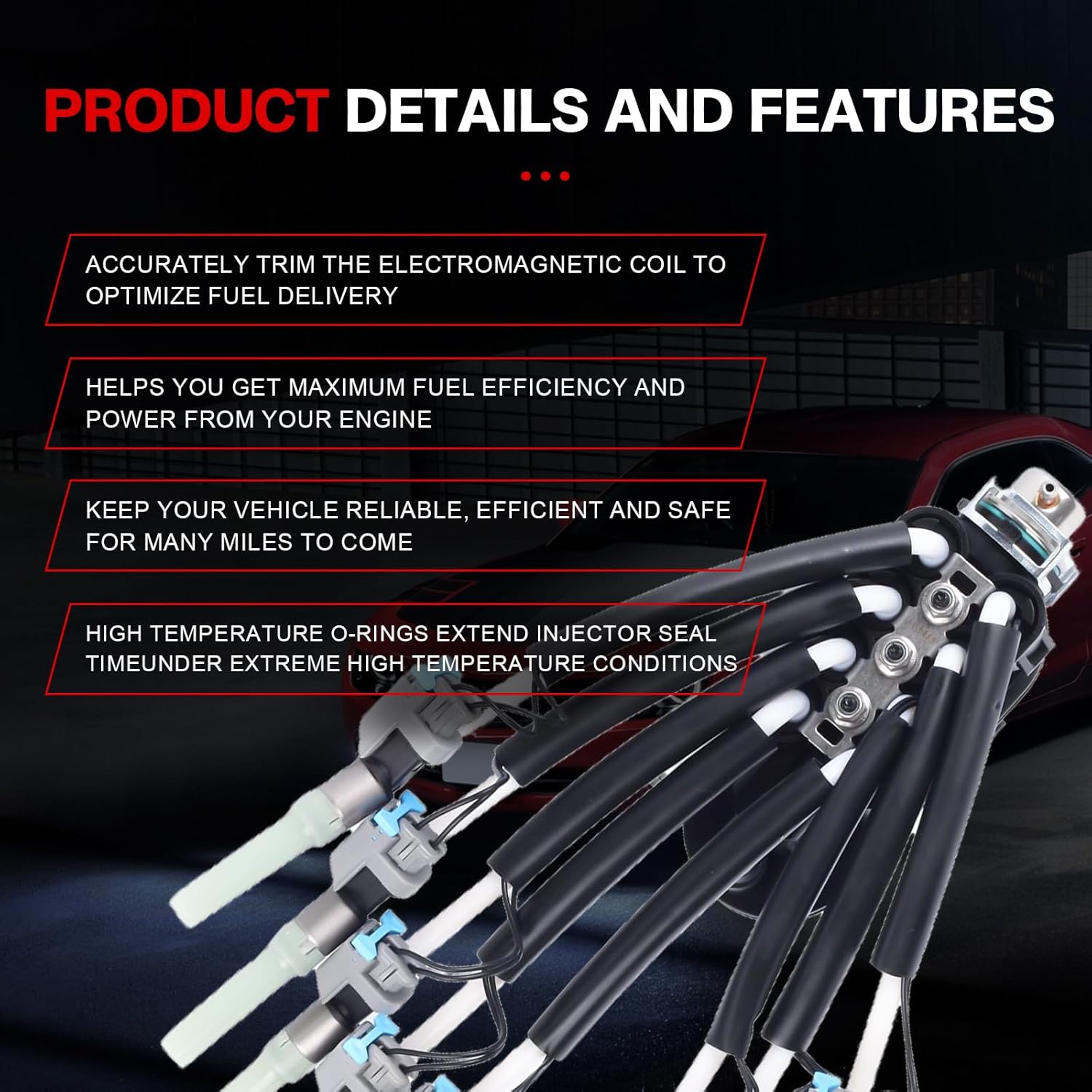 FJ504 Spider Fuel Injector Compatible with GMC K3500 Yukon Cadillac Chevrolet Escalade C1500 Suburban Express 1500 3500 K2500 P30 P3500 Savana V8 5.0L 5.7L 1996-2002 OE Number 89060440 17114163