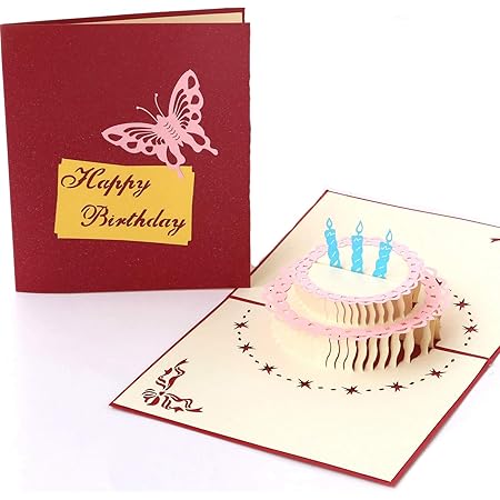 Amazon Paper Spiritz ポップアップカード誕生日 母の日カード 結婚記念カード 祝賀カード 感謝カード グリーティング カード サンキューカード 3dポップアップカード すべての機会 グリーティングカード 文房具 オフィス用品
