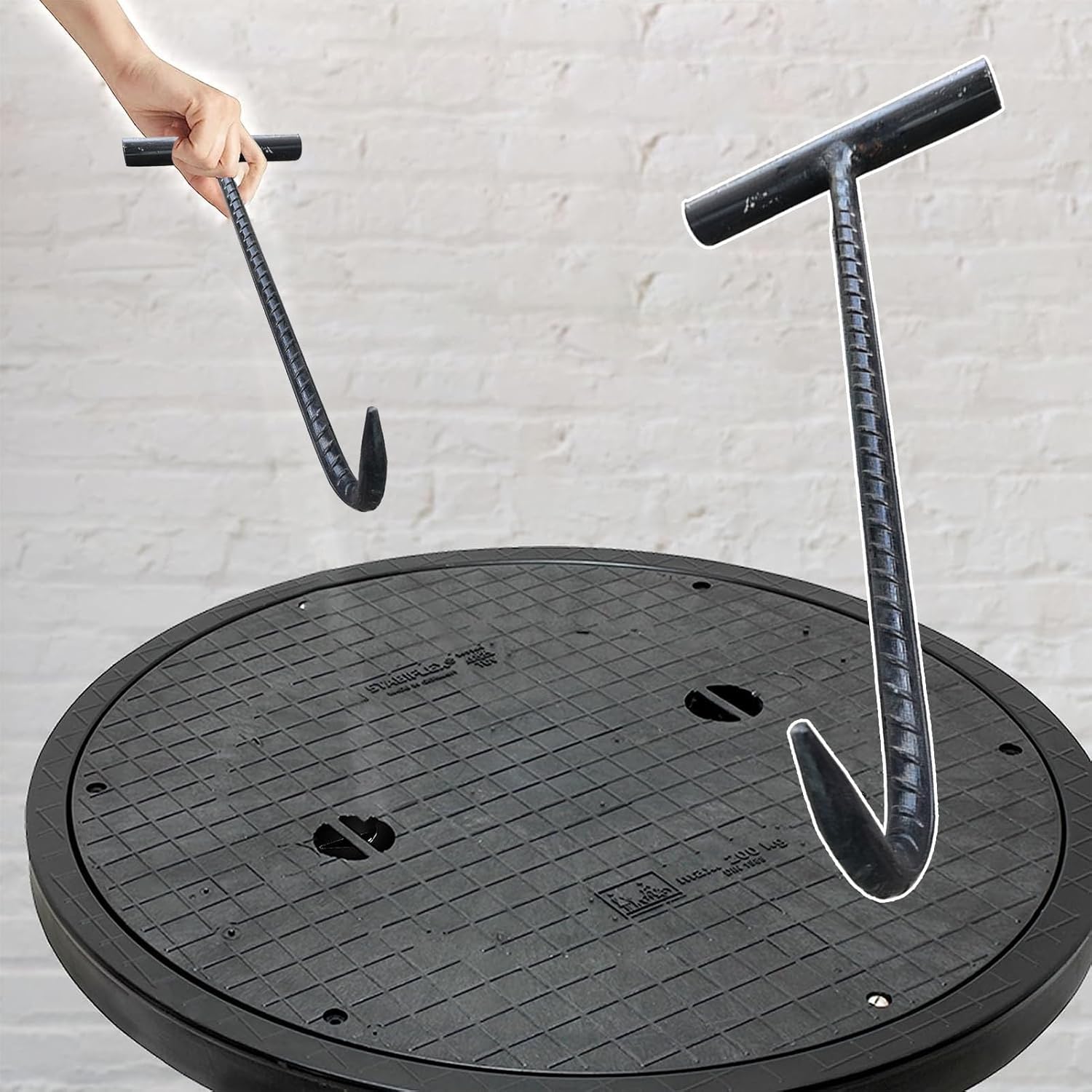 Manhole Cover Lifting Hooks Remover Hooks, Stainless Steel Manhole