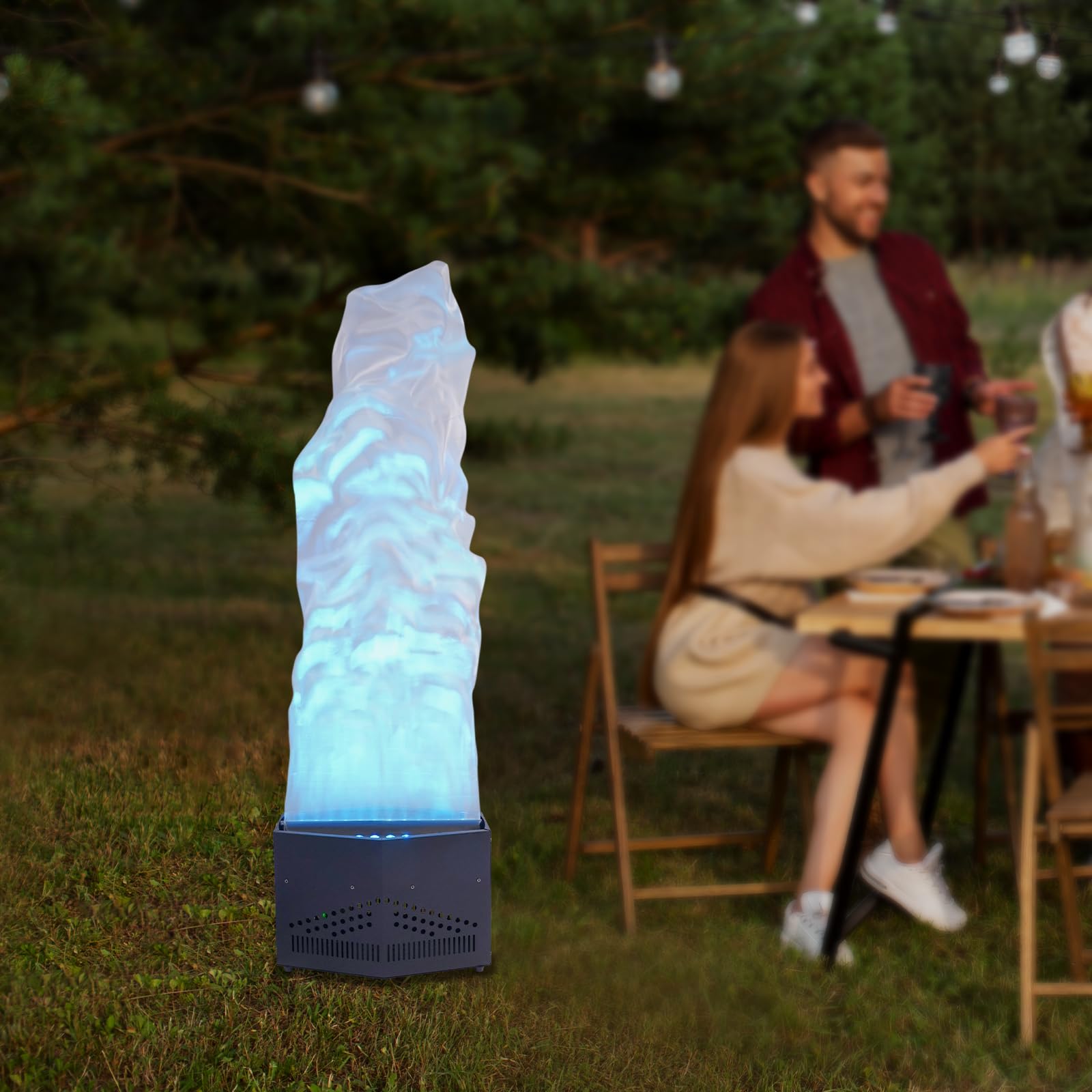 5ft Fake Fire Flame Light, Artificial Simulated Fire Atmosphere Lamp with 24 LED Light, for Stage DJ Party Lighting, Nightclub