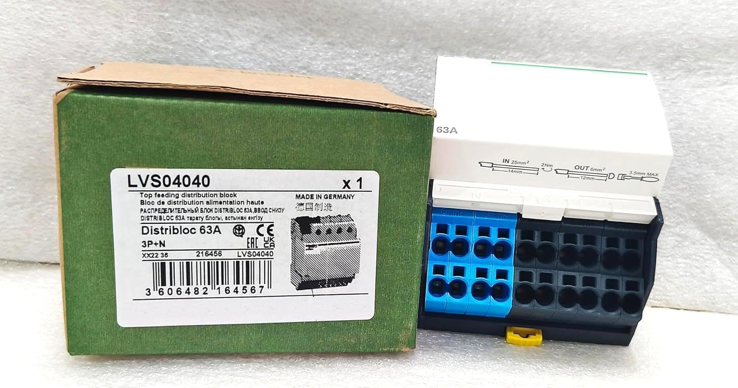 LVS04040=04040、ケーブルディストリビューターブロック、Linergy DX、4P、63A、4モジュール、24穴、クイッ