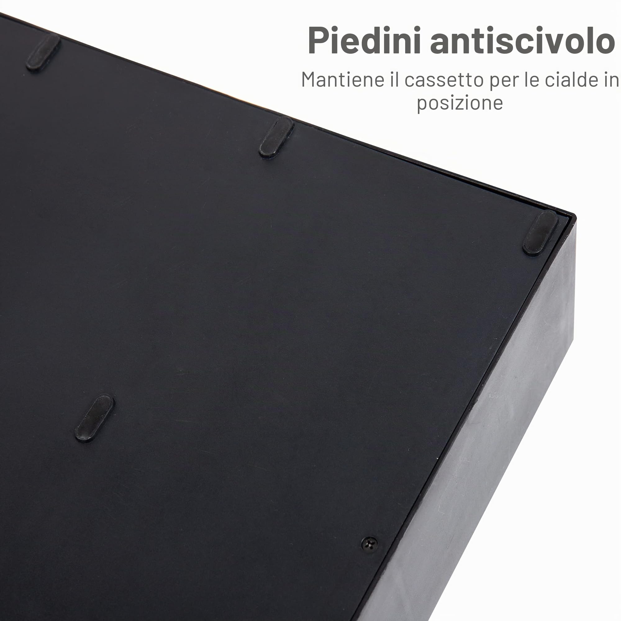 Mind Reader - Organizer per capsule di caffè monodose, con 2 cassetti, capacità 72 cialde, per piano di lavoro, 35,5 x 31 x 12 cm (lunghezza x larghezza x altezza), nero