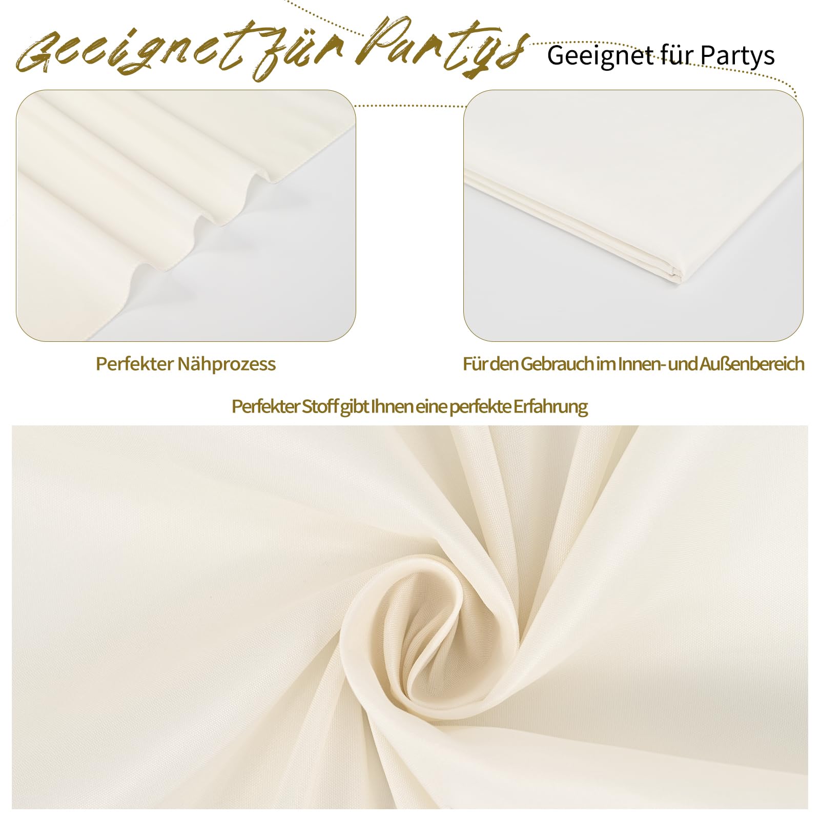 6 manteles de mesa de cerveza de color marfil, resistentes al agua, cepillados, 250 x 100 cm, adecuado para celebraciones familiares, fiestas, banquetes, festivales de tiendas de cerveza y otras