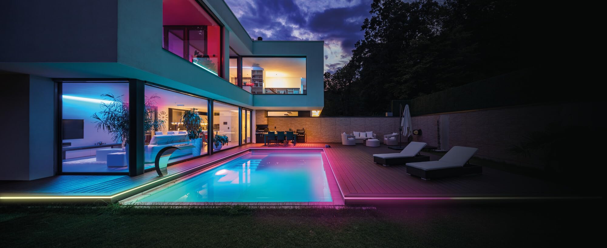 Ledvance LED Lichtschlauch für Innen und Außen, 5 Meter Länge, als Wohnraum- oder Gartenbeleuchtung, flexibel und biegsam, 23W, RGB-Farben per Fernbedienung änderbar, Schutzart IP65, NEON DIGITAL FLEX