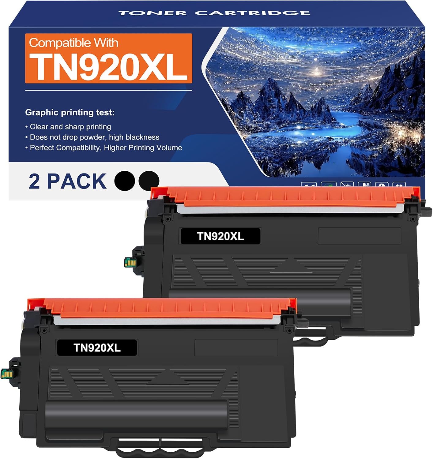 TN920XL TN920 Toner Cartridge HL-L6210DW Compatible for Brother TN 920 920XL TN-920 TN-920XL TN920XXL TN920UXXL for Brother MFC-L5915DW HL-L6210DWT L5210DN L5210DW L5210DWT High Yield Printer 2 Pack
