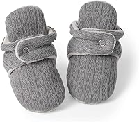 Vista 179 de Sawimlgy - Botines de algodón antideslizantes para recién nacido, con agarre, para cuna o para el invierno 010/Amarrón