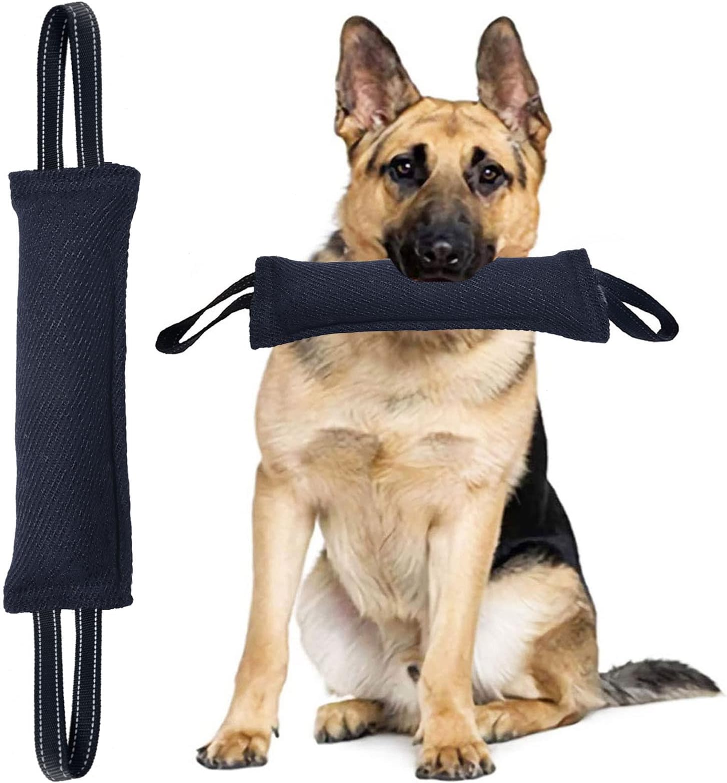 Clysrou Dog Tug Toy Dog Tough Jute Bite Pillow Lasting Training Equipment Puppy to Large Dogs Interactive Toy