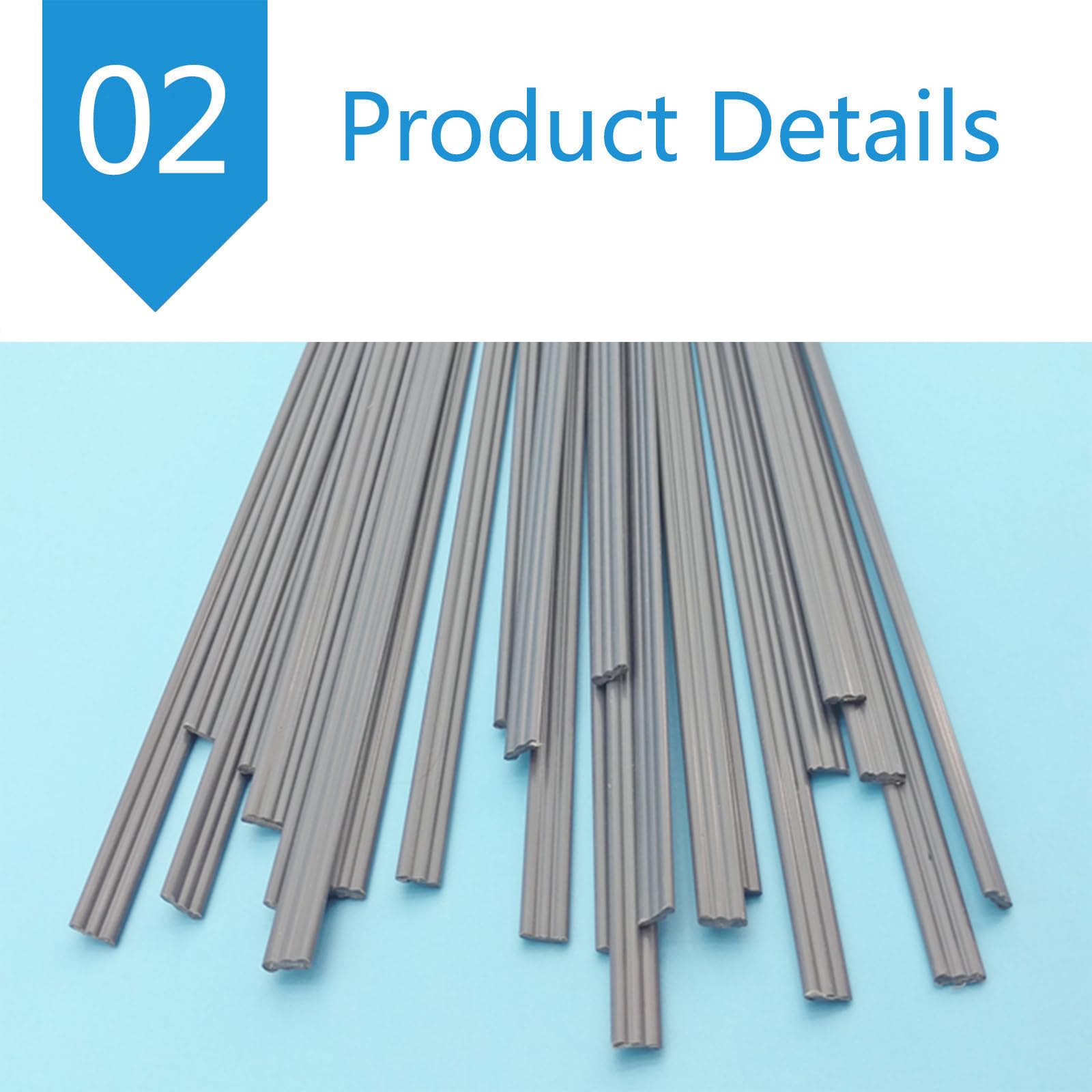 Plastic Welding Rods Welder Sticks Three Strands of UPVC Material Suitable for Pipe Connections, Weight 1Kg,Gray(Grey)
