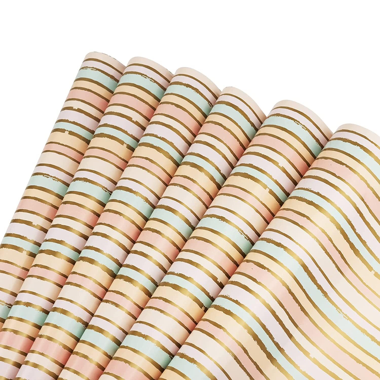 Gift Wrapping Paper Sheet - Gift Paper - Gift Wrap Roll - Gift Papers Sheets - Gift Cover Rapping Paper - Gift Wrapper - Gift Packing Materials - Premium Design Paper sheet for Gift Packing, Stripes Pack of 48