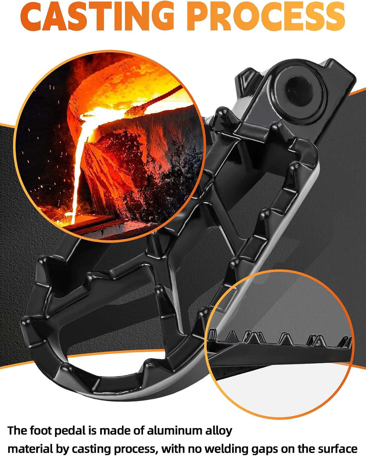 Foot Pegs for Yozma IN10 and Pro,Aluminum Motorcycle Footpegs Pedals Rests for Electric Dirt Bike Ebike Yozma IN 10 and Pro-Black