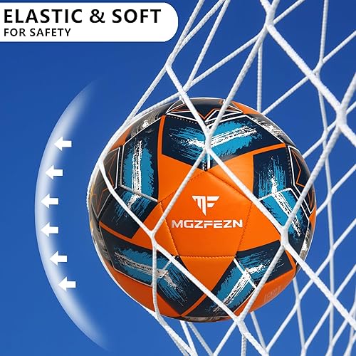 Miniatura 7 de Balón de fútbol tamaño 5 para jóvenes y adultos, entrenamiento en exteriores e interiores, pelota de fútbol para deportes escolares con 1 bomba, 1