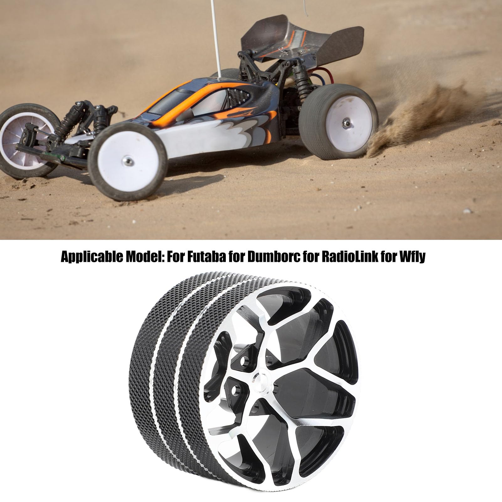 Keenso Transmisor RC volante de mano, transmisor de metal con peso ligero, adecuado para Futaba Dumborc Radiolink y Wfly