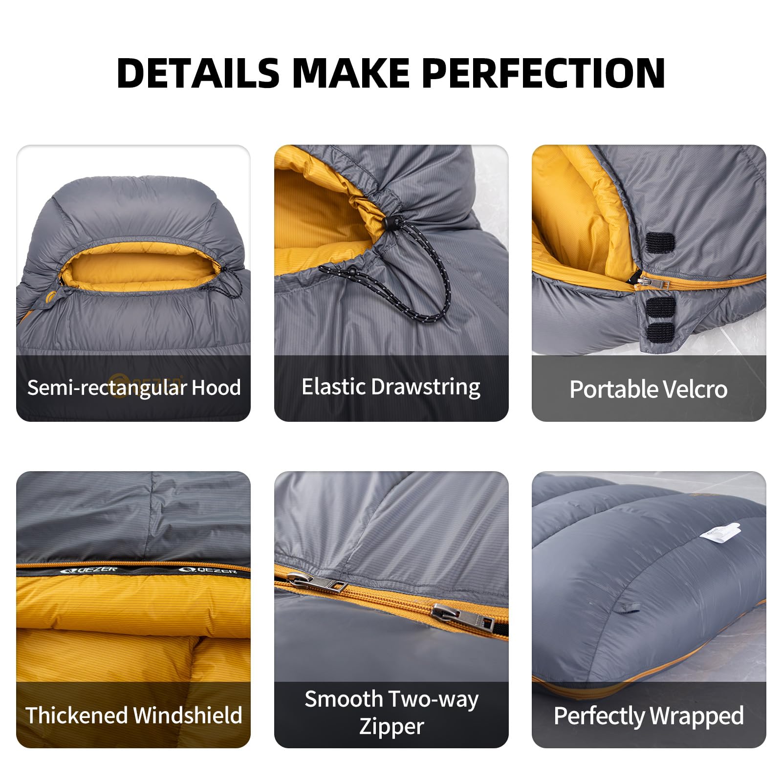 Amazon.co.jp: QEZER ダウン寝袋 大人用 620フィルパワーダウン寝袋