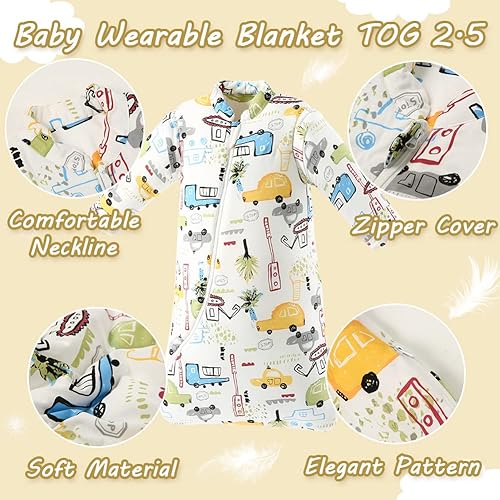 Miniatura 7 de XIFAMNIY Manta para bebé, saco de dormir para niños pequeños, saco de dormir desmontable de manga larga para envolver de 0 a 5 años