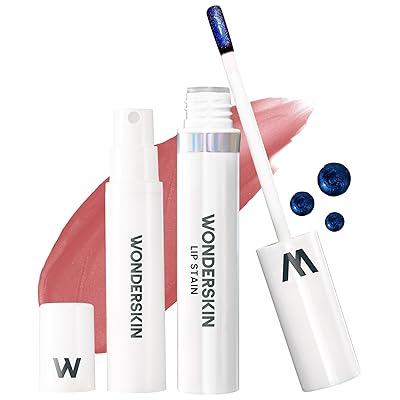 Wonderskin Wonder Blading All Day Lip Stain Peel Off Masque and Reveal Kit- Long Lasting, Waterproof Nude Lip Tint, Transfer Proof Natural Makeup Stain Kit Whimsical