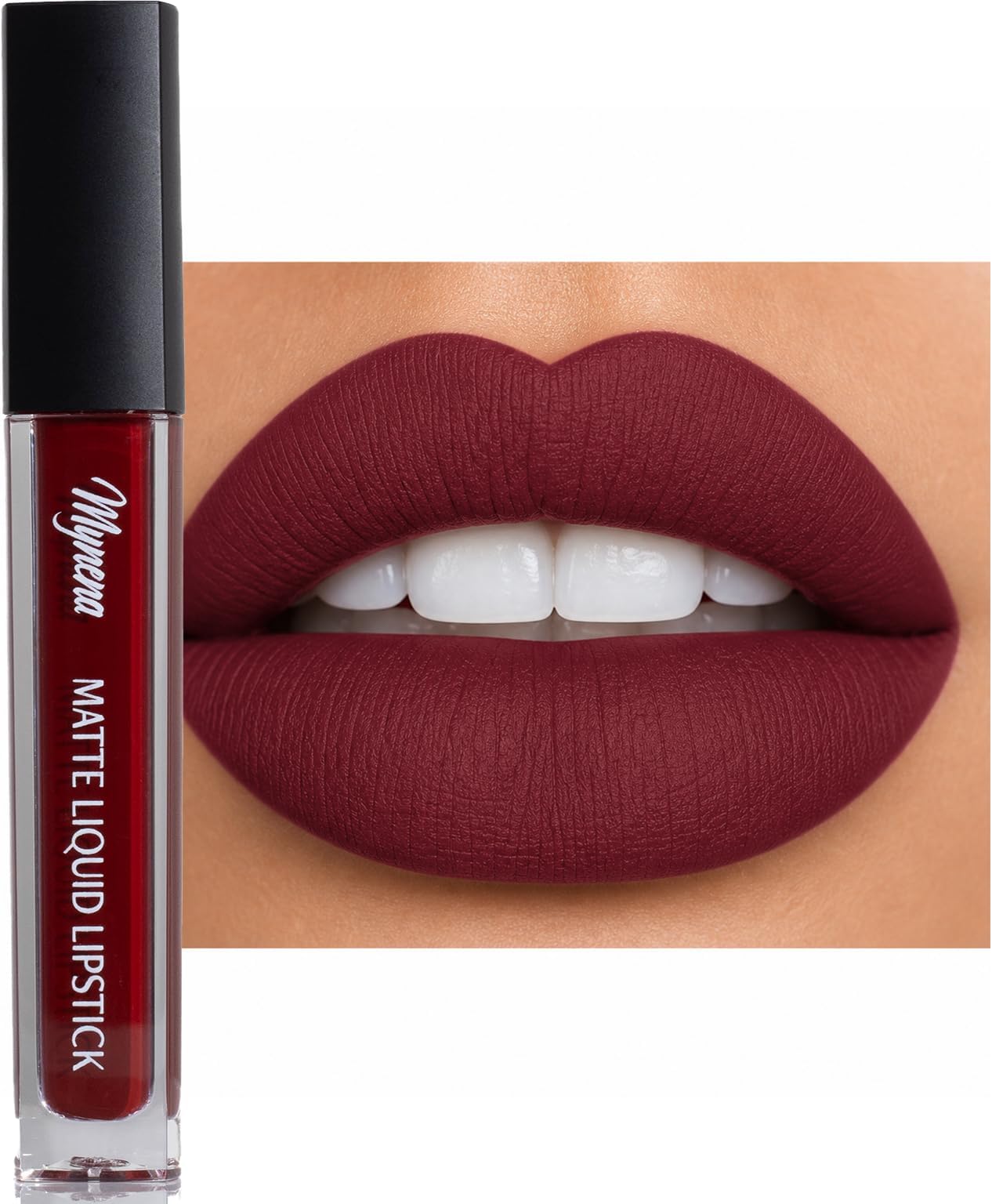 Burgundy Red Matte Liquid Lipstick | Long-Lasting, Waterproof, No Smudge, No Transfer Lip Color | All-Day Wear for Long Days | Lightweight Comfortable Non-Drying – Day-to-Night Shade | Emma