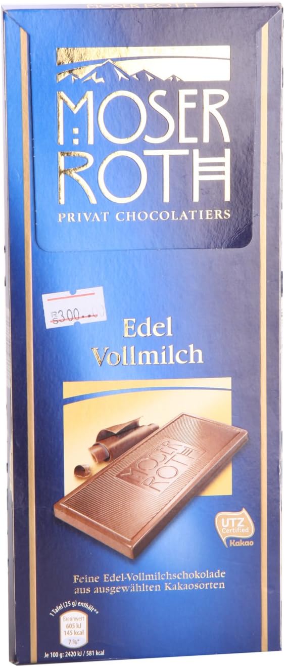 Moser Roth Chocolate - Edel Vollmilch, 125Gram Pack