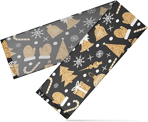 Miniatura 2 de Golden Christmas Theme Table Runner Fall Decorations for Home for Kitchen Decorations Christmas Table Runner 108 Inches Long