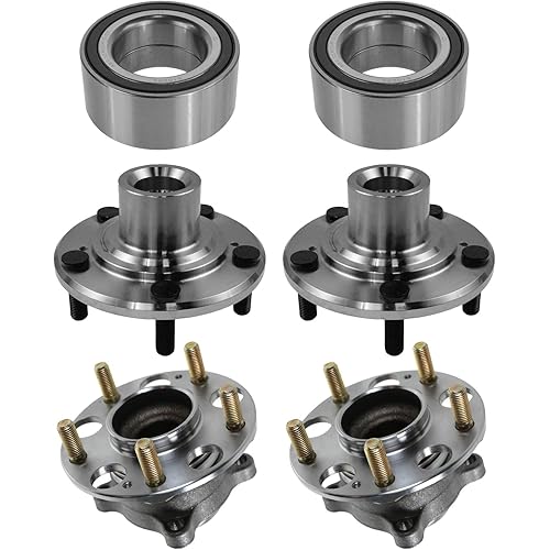 TRQ Wheel Hub Bearings Assembly Set Compatible with 2009-2014 Acura TSX 2008-2012 Honda Accord