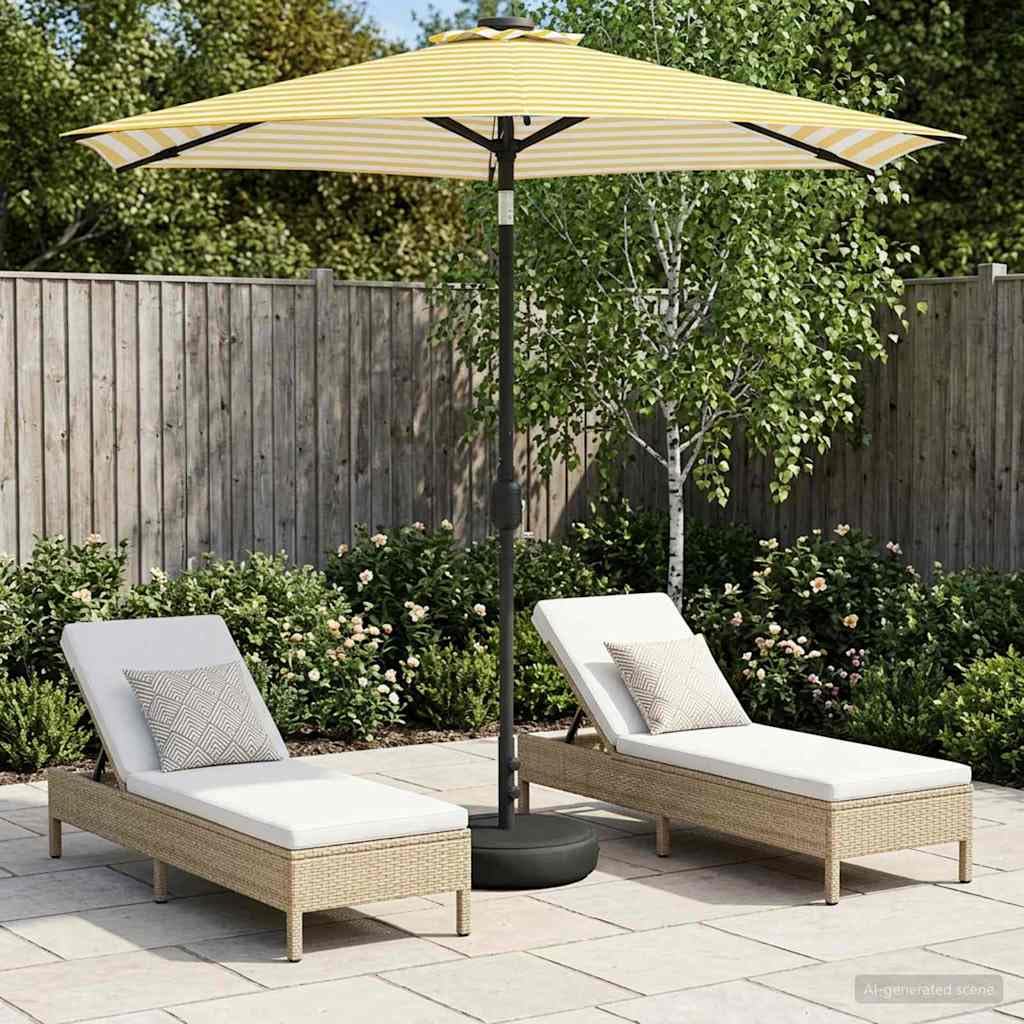 SYDE Parasol ogrodowy ze światłami LED i podstawą 230 x 230 cm
