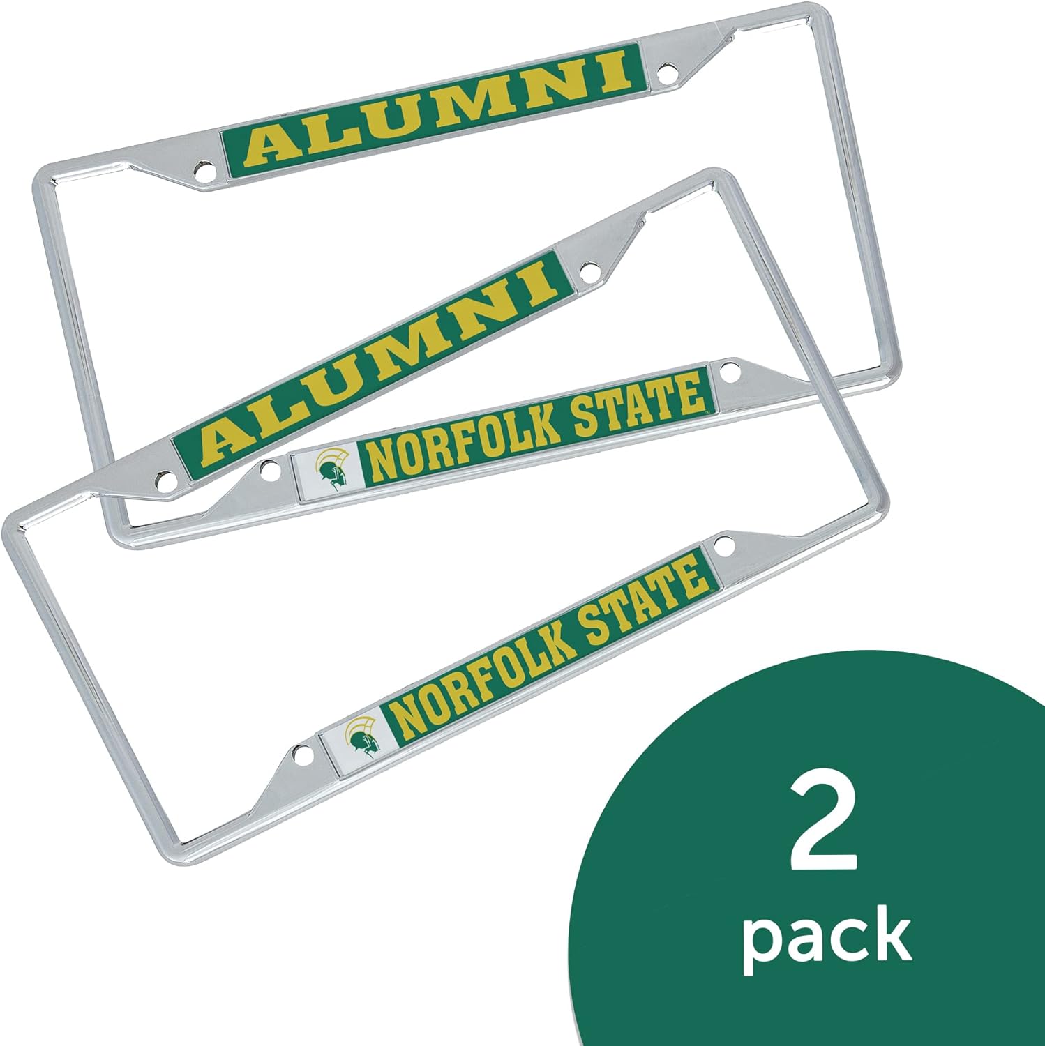 Desert Cactus Norfolk State University Car Accessories Metal License Plate Frame for Front or Rear of Car (Alumni 2 Pack)