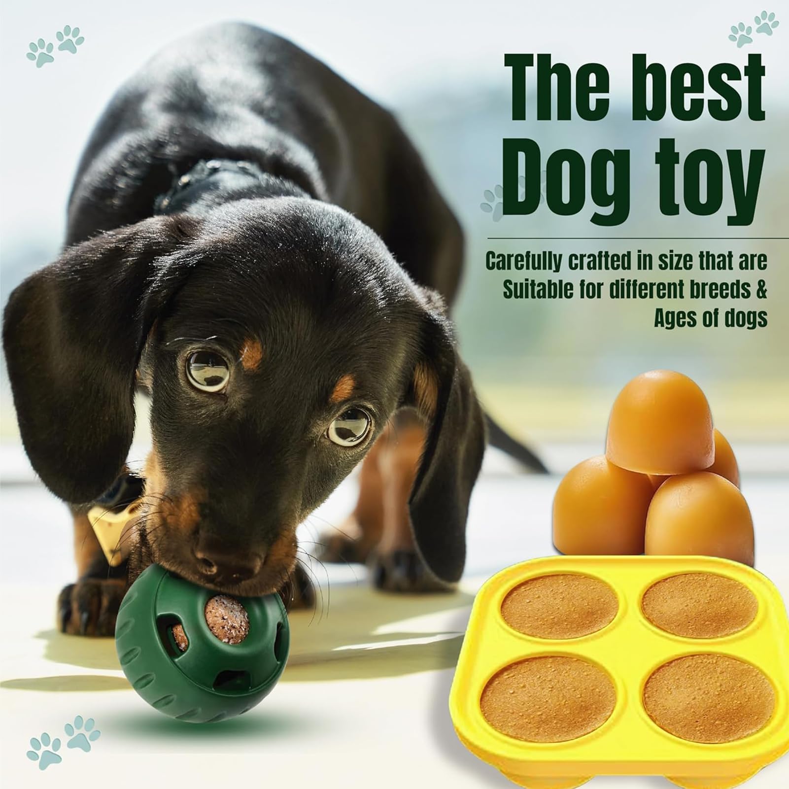Hund Schnüffelball – Interaktives Spielzeug, Slow Feeder, Aus Polarfleece & TPR-Gummi