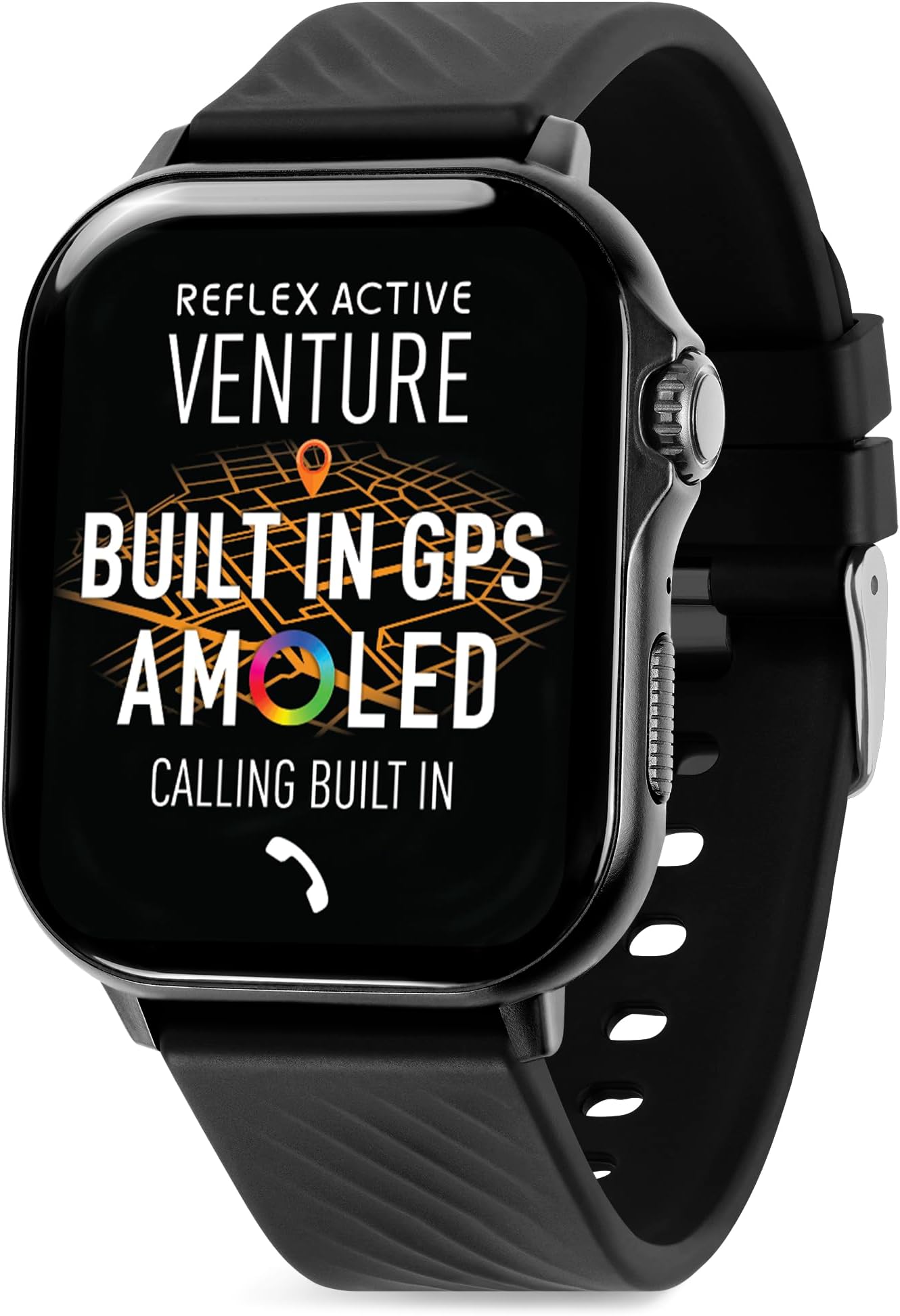 – Reflex Active Venture AMOLED GPS Calling Black Strap Smart Watch