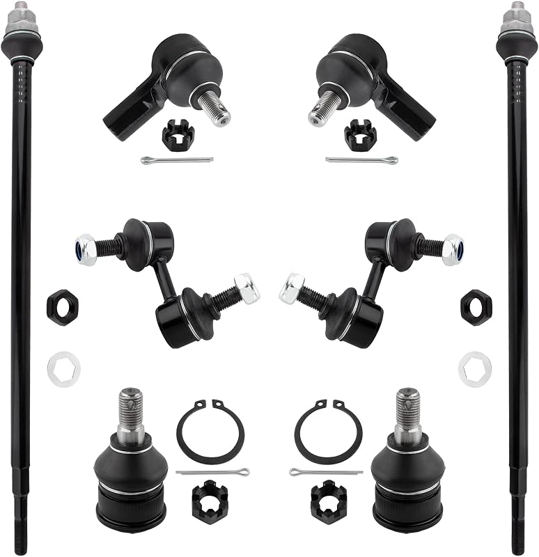 BOXI (Set of 8) Front Sway Bar End Links + Inner & Outer Tie Rod Ends + Lower Ball Joints Fit for Honda Element 2003 2004 2005 2006 2007 2008 2009 2010 2011 | K500004 K90454 K90455 ES80995 EV800242