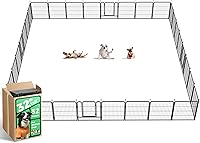 Vista 76 de FXW Rollick Unleashed corralito para perros en interiores, patio, campamento de casas rodantes, 40 pulgadas, 8 paneles para perros medianos y Blanco