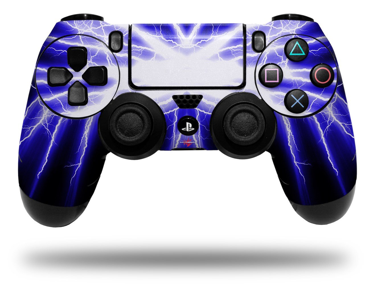 WraptorSkinz Skin compatible with Sony PS4 Dualshock Controller PlayStation 4 Original Slim and Pro Lightning Blue (CONTROLLER NOT INCLUDED)