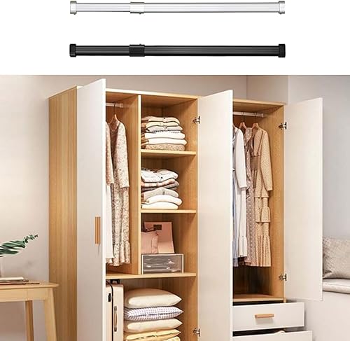 Miniatura 5 de Varillas de tensión para armario, barra de tensión ajustable para armario, barra de tensión de resorte, selectivos de 15 a 24 pulgadas, aleación de