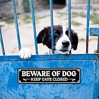 Vista 6 de GicnKeuz Señales de «cuidado con el perro» para valla, 30,48x7,62 cm, señal de mantener la puerta cerrada, aluminio reflectante, resistente a