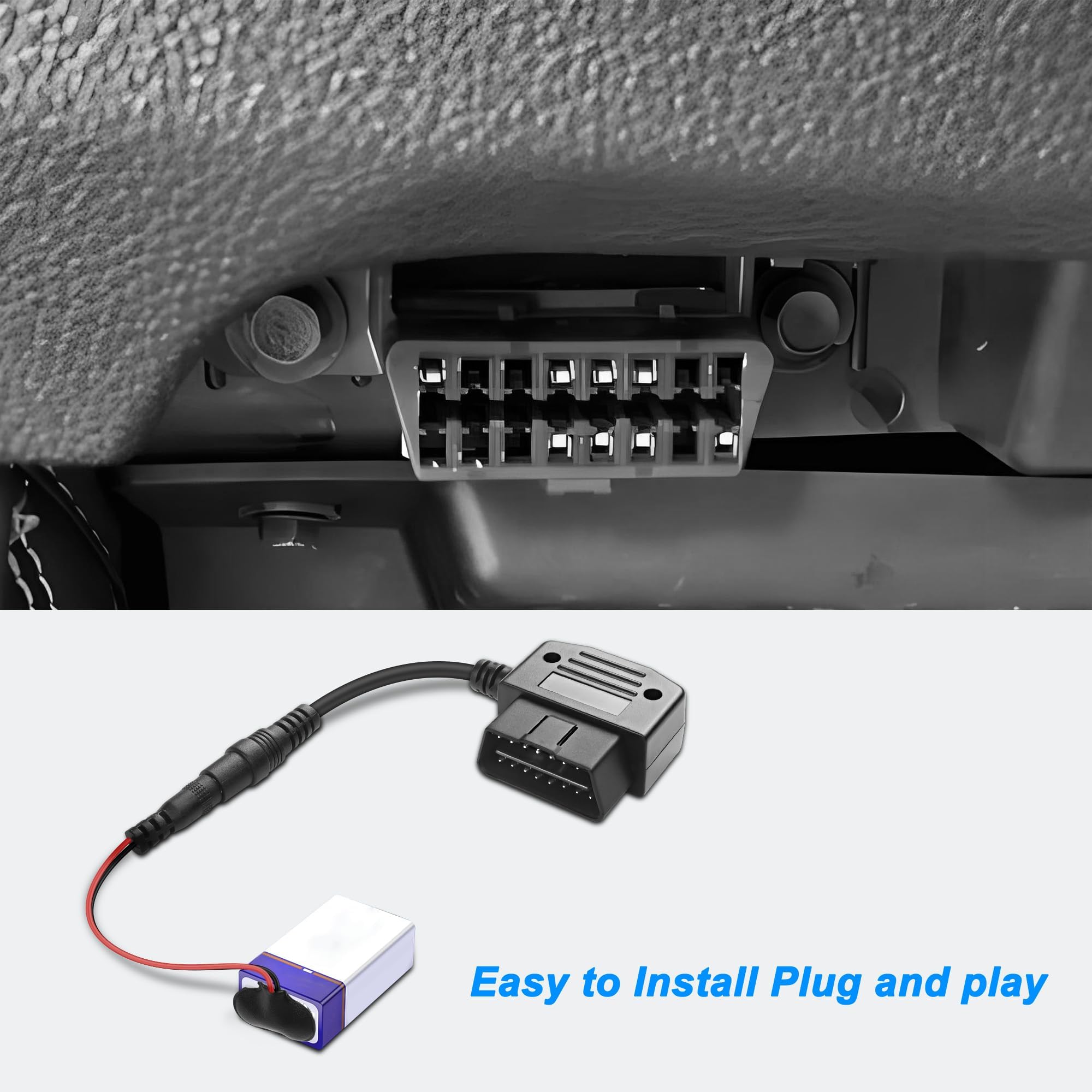 Apollo Outils Câble Économiseur Mémoire OBD2 CGEAMDY - Maintien Données Lors Remplacement Batterie Voiture - 1.5m économiseur Mémoire Obd2