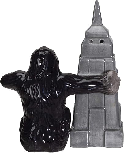 Miniatura 2 de Pacific Giftware NY Empire State Building - Juego de salero y pimentero de cerámica King Kong Monster