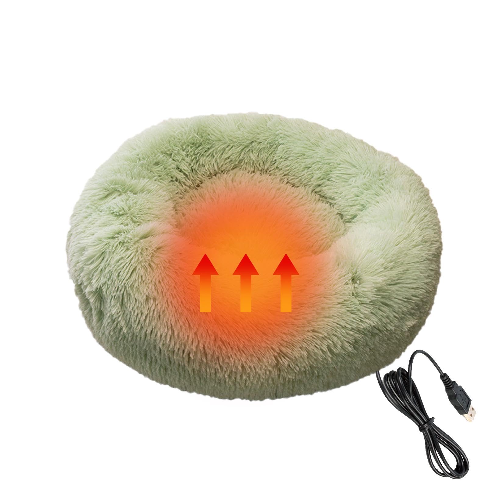 USB Charging Pet Bed - Heated Cat Bed, Washable Heated Pet Bed | Small-Sized Pets Heating Pad, Rechargeable Electric Heated Pet Cushion, Portable Cozy Pet Bed for Dogs and Cats with Winter Warmth