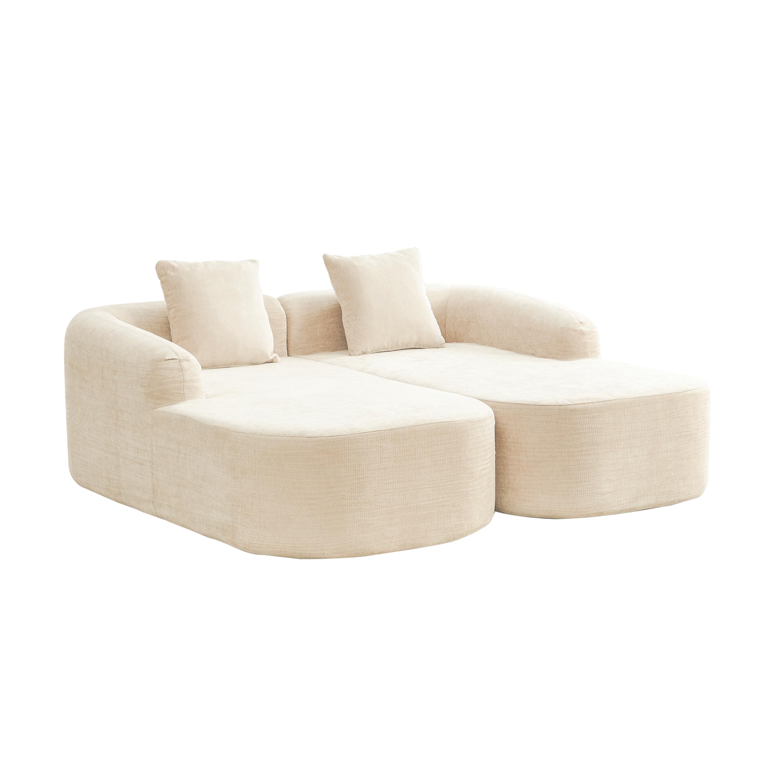 Generisch Sofá modular de chenilla de compresión, color beige, suave para el hogar