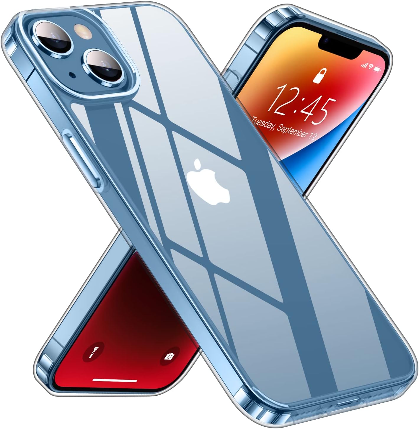 Wilbur Designed for iPhone 14 Case Clear, Anti-Yellowing Non-Slip Transparent Shockproof Protective Phone Cases Slim Thin Cute Cover for iPhone 14,Released 2022