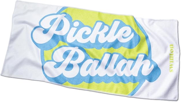 Swinton Pickleball Sports Towel in White - Pickleball Gift and Accessory