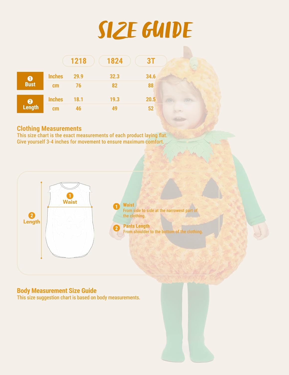 Spooktacular Creations Halloween Baby Pumpkin Costume, Furry Pumpkin Costume Toddler Outfit for Halloween Dress Up Parties