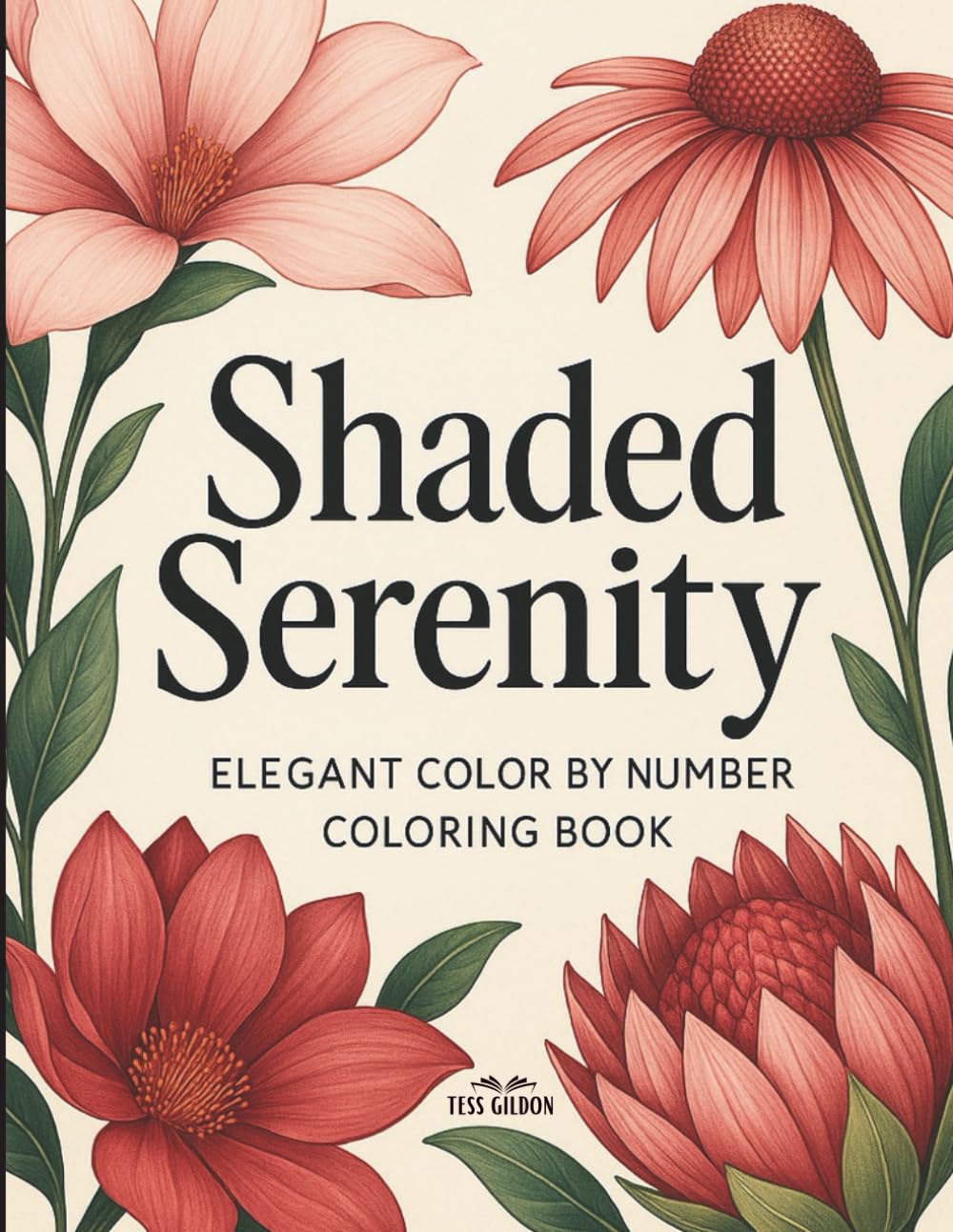 Shaded Serenity: Elegant Color by Number Coloring Book (Shaded Serenity Series)
