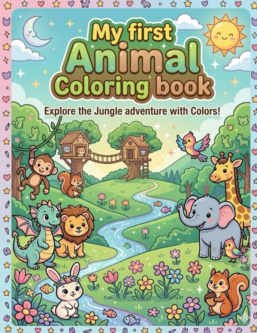 My First Animal Coloring Book: Explore the Jungle Adventure with Colors