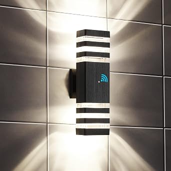 1-Pack Dusk-to-Dawn Outdoor Wall Light IP65 Waterproof Modern Exterior Fixture 1200 LM, 14W, 3000K Warm White, 3-Layer Aluminum for House, Porch, Hallway, Patio, Garage
