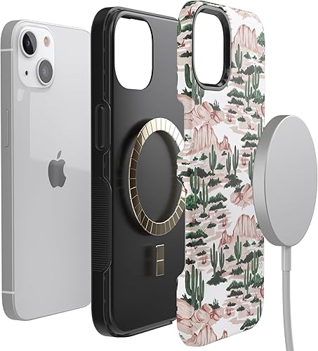 Vista 189 de Casely Funda para iPhone 13 Compatible con MagSafe Color Splash de medianoche Funda retro abstracta Color de medianoche Splash Abstracto