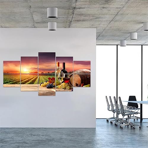 Miniatura 3 de 10 Pack Art Acoustic Panels Barrel Wineglasses Bottle Vineyard At Sunset Decorative Sound Absorbing Wall Panel Self-Adhesive Noise Canceling