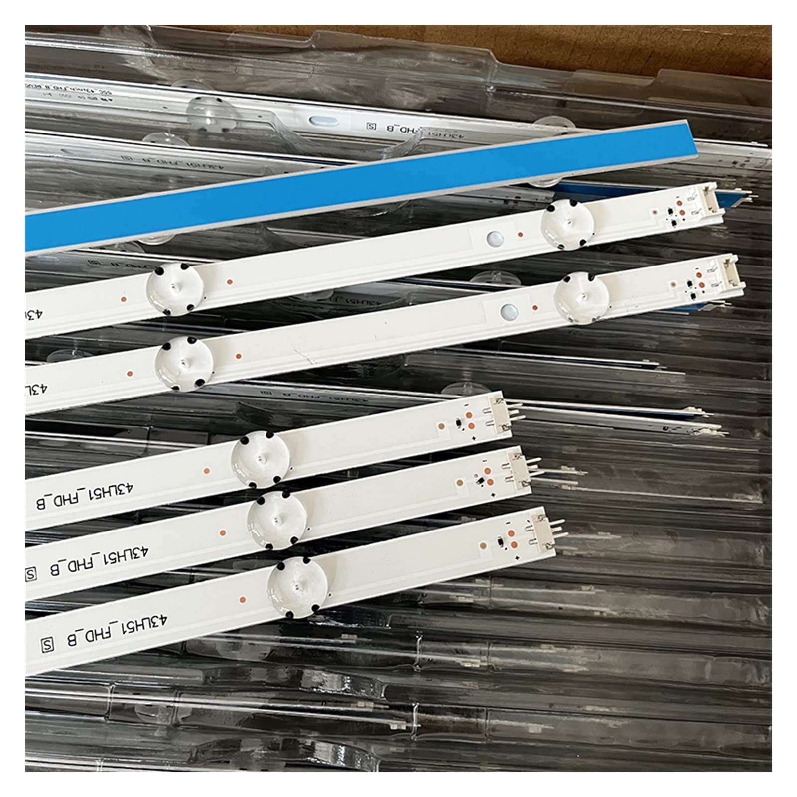 Piezas de Repuesto de TV- 10 Set 60pcs LED Backlight Strip Compatible con 43LH5700 43LH5150 43LH5100 (Emitting Color : 10set-60pcs)