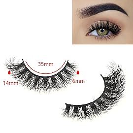 FARRED Mink Lashes Short Fluffy Eyelashes Wispy Natural Eyelash Pack Full Volume Lash Strips 10 Pairs Wispies Fake Strip Lashes Natural Look False Eye Lash Russian Looking for Everyday Makeup