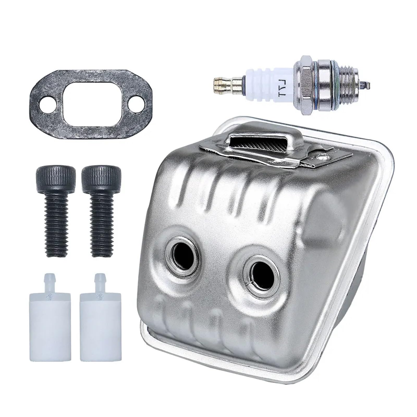 Kit de Filtro de Combustible de Tornillo silenciador Apto for H-usqvarn 450 445 445e W bujía repuestos de Motosierra de Gasolina 544147702